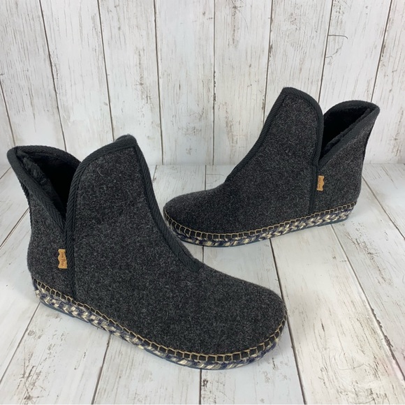 Toni Pons Origens Espadrille Platform Gray Wool Slip On Booties Women’s Size 10 - Picture 2 of 11